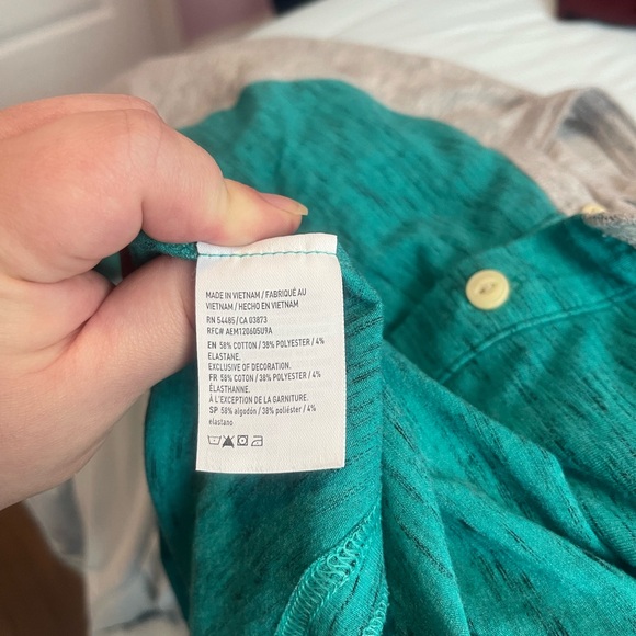 Like New American Eagle Flex Shirt Classic Fit Aqua Gray Men’s XXL - Picture 4 of 5